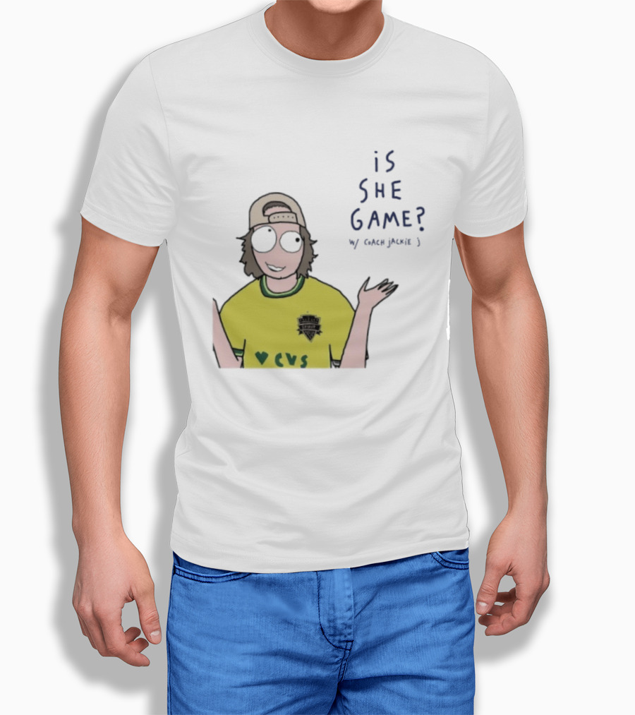 Is She Game Coach Jackie J CVS Soccer Team T-Shirt