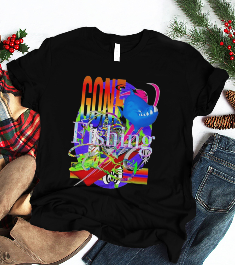 Gone Fishing Amazing Outdoor Adventure Bold Colorful Fish T-Shirt
