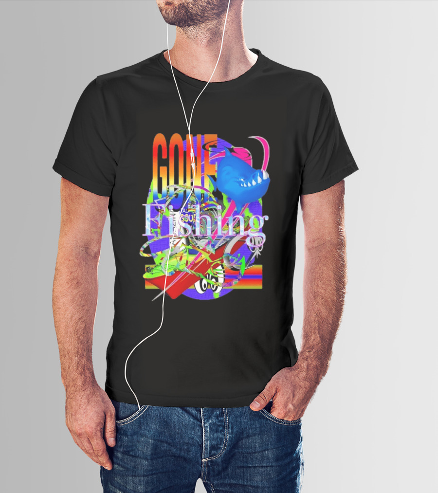 Gone Fishing Amazing Outdoor Adventure Bold Colorful Fish T-Shirt