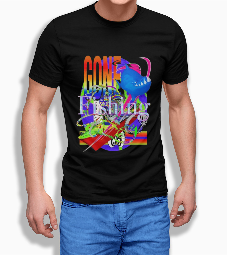 Gone Fishing Amazing Outdoor Adventure Bold Colorful Fish T-Shirt