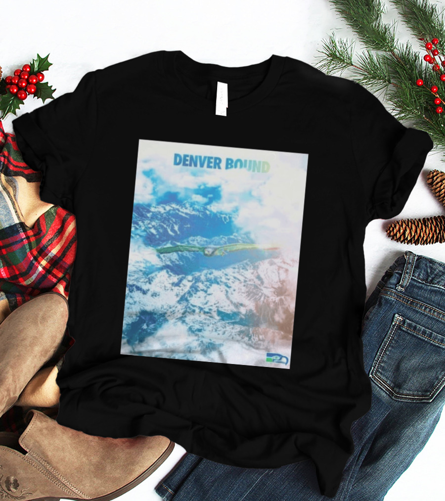 Seattle Seahawks Denver Bound Mountain Flight T-Shirt