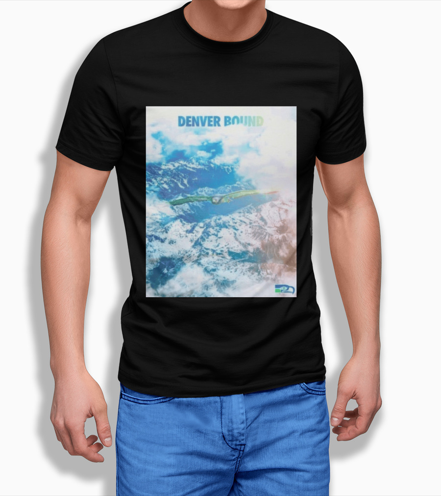 Seattle Seahawks Denver Bound Mountain Flight T-Shirt