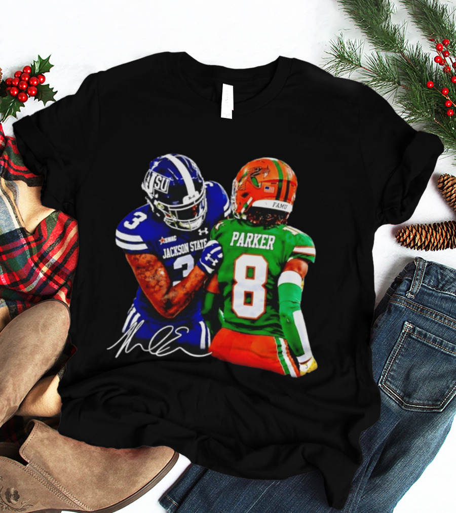Jackson State Vs FAMU Parker 8 Football Matchup Classic SWAC Showdown T-Shirt
