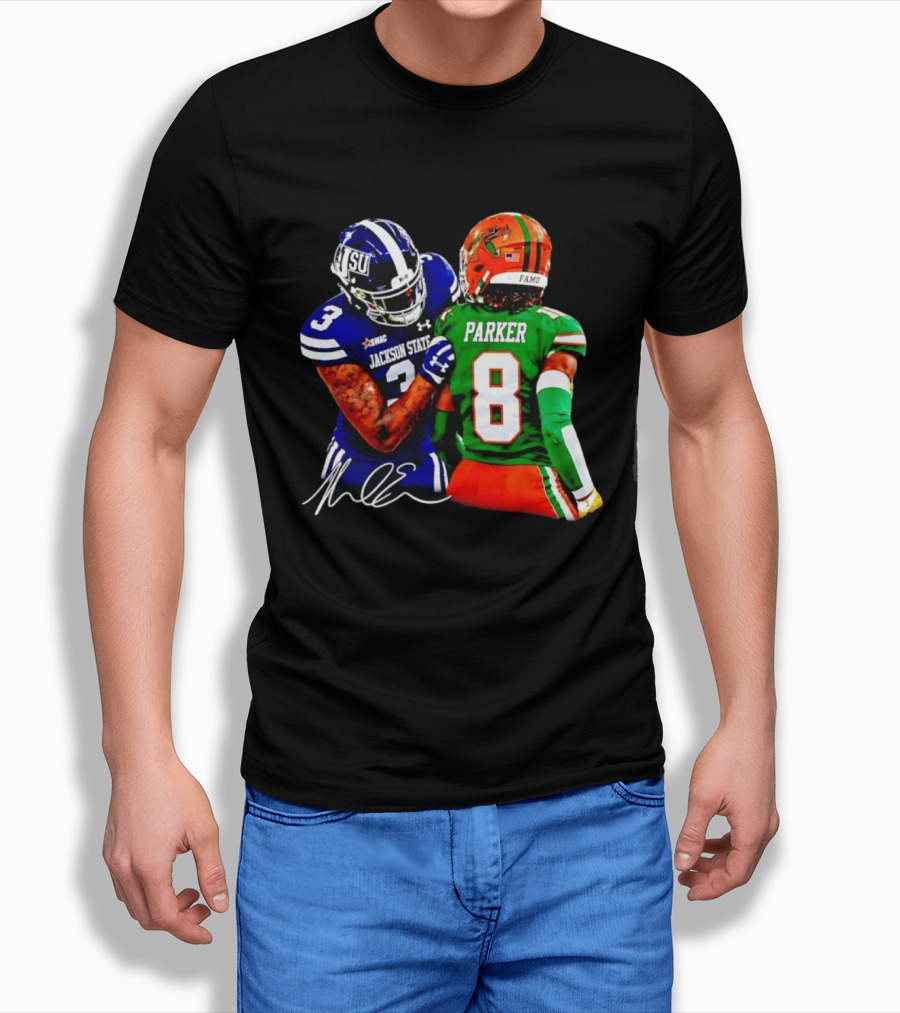 Jackson State Vs FAMU Parker 8 Football Matchup Classic SWAC Showdown T-Shirt