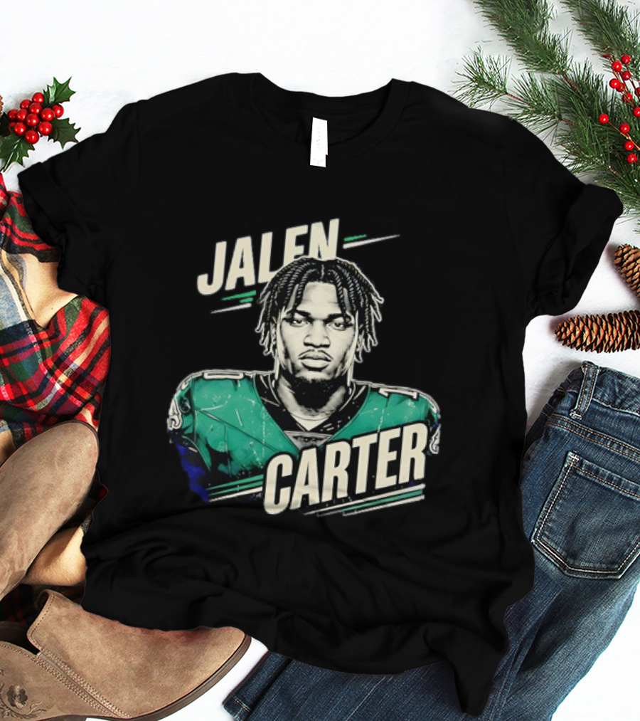 Jalen Carter Philadelphia Eagles Distressed NFL Merchandise T-Shirt