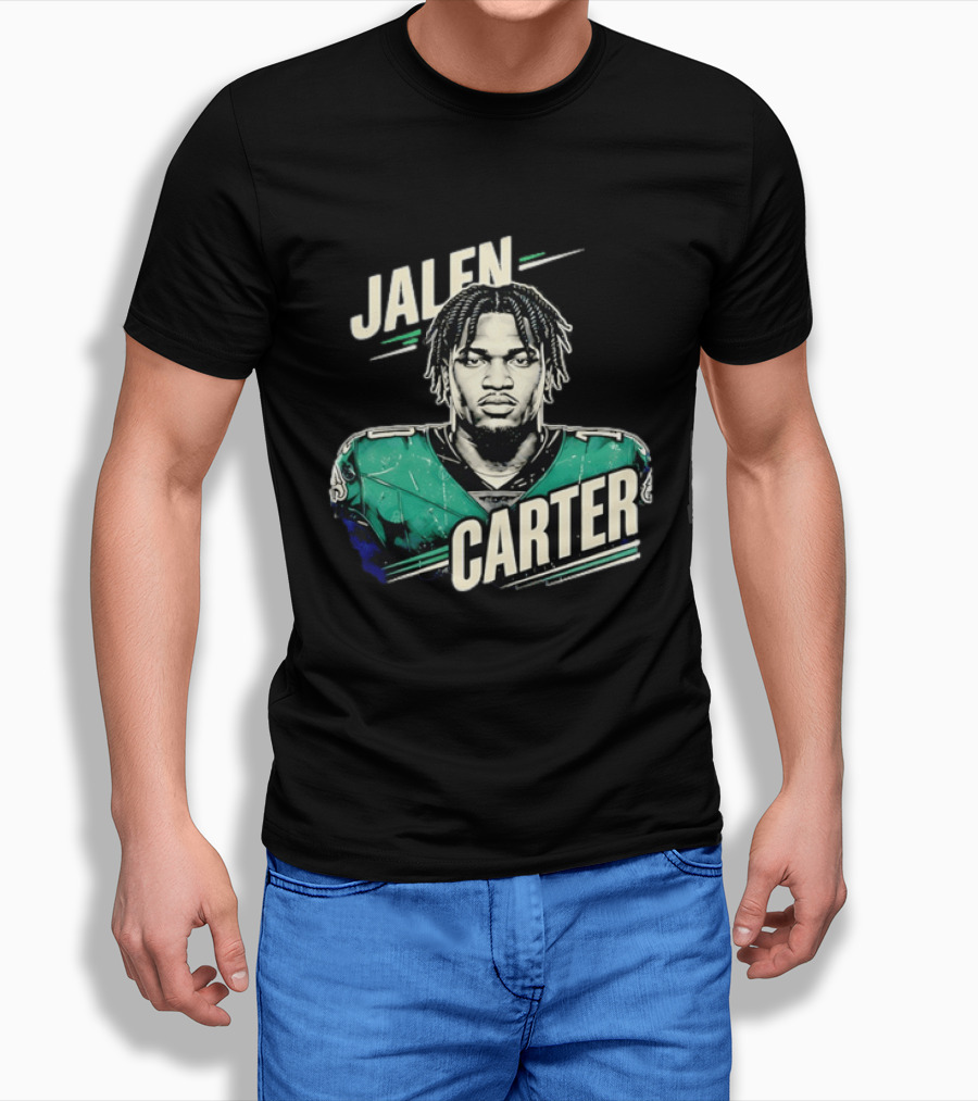 Jalen Carter Philadelphia Eagles Distressed NFL Merchandise T-Shirt