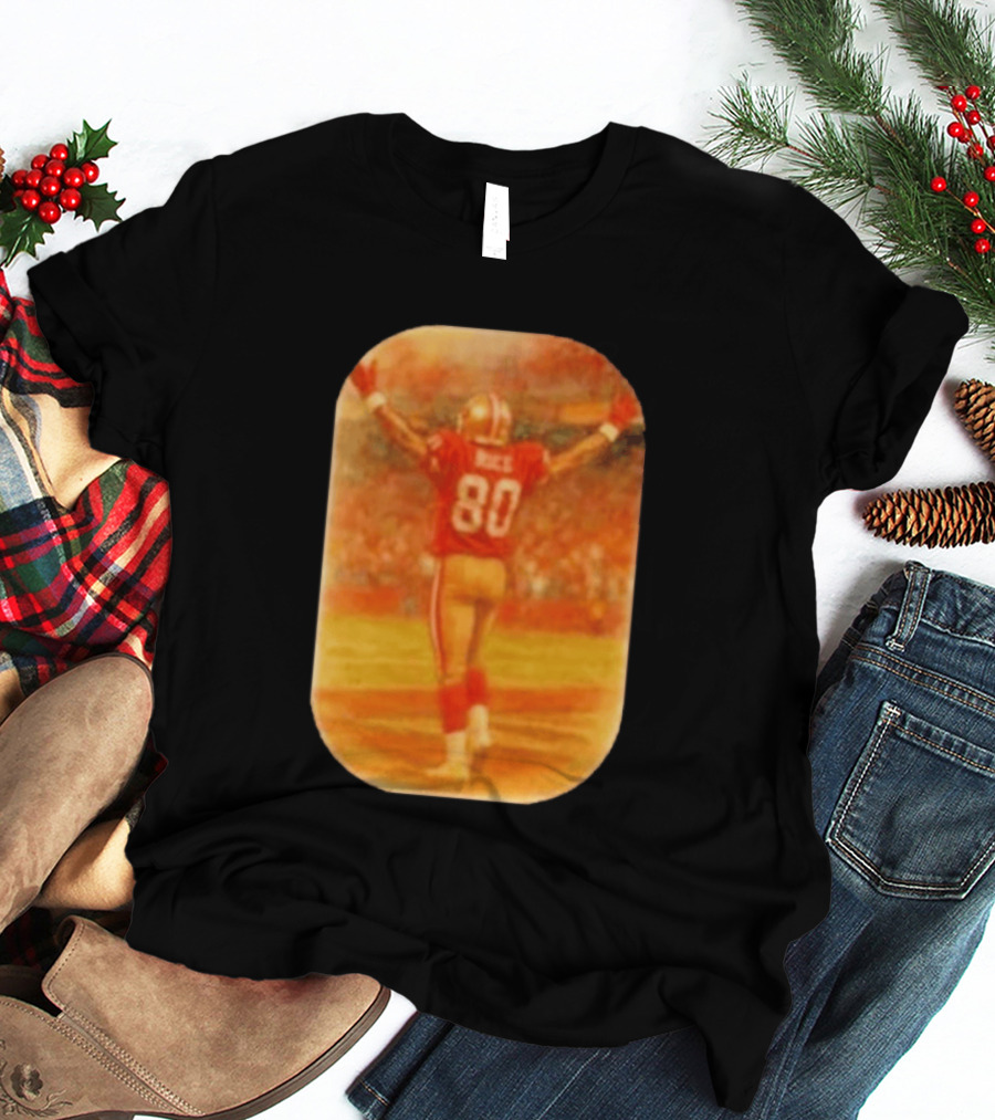 Jerry Rice San Francisco 49ers No 80 Iconic Celebration T-Shirt