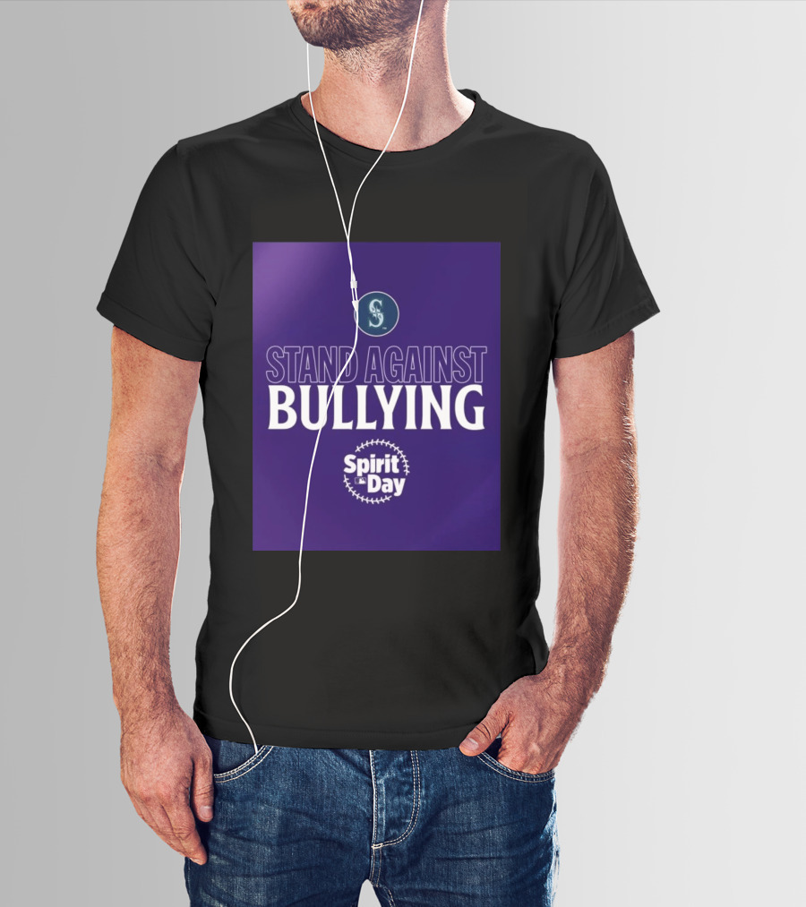 Seattle Mariners Stand Against Bullying Spirit Day T-Shirt
