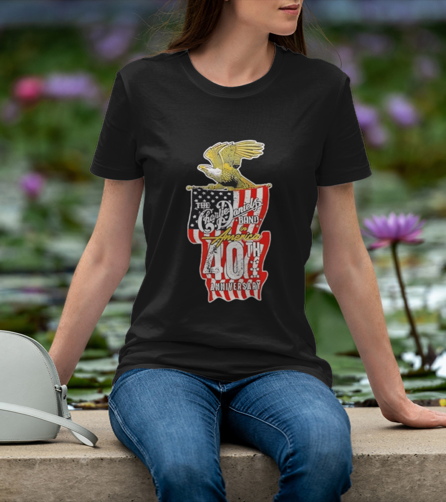 The Charlie Daniels Band In America 40th Anniversary Eagle And Stars Stripes T-Shirt