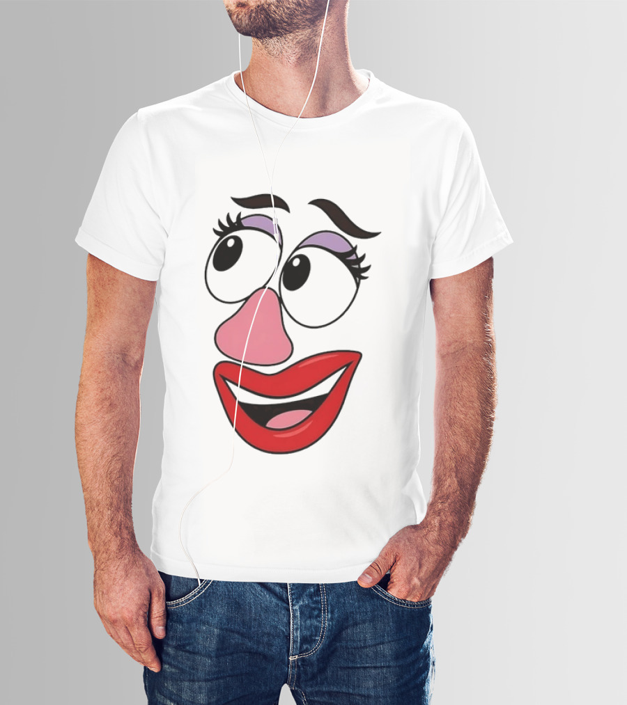 Mrs Potato Head Toy Story Hasbro Cartoon Face T-Shirt
