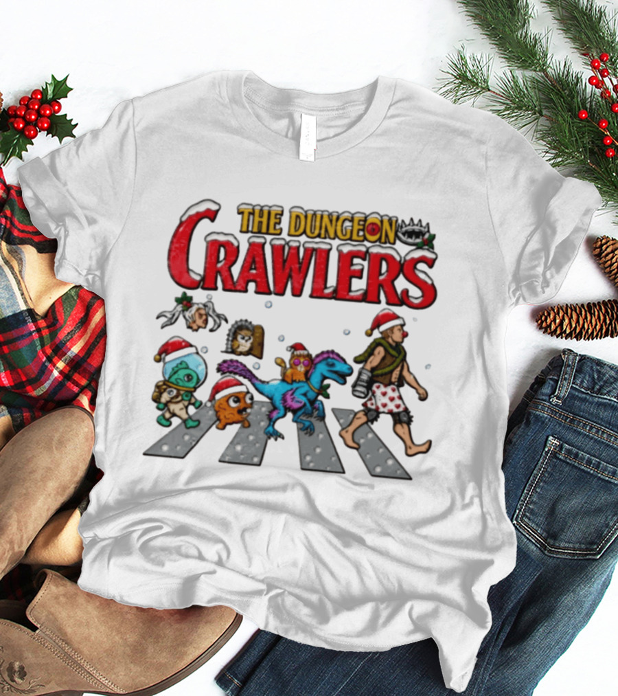 The Dungeon Crawlers Christmas Road Walking Winter Adventure T-Shirt