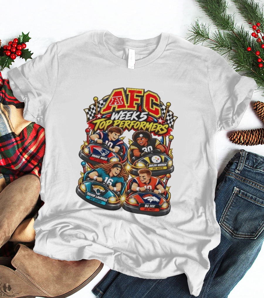 AFC Week 5 Top Performers Drake Maye Jaylen Warren Trevor Lawrence And Bo Nix T-Shirt