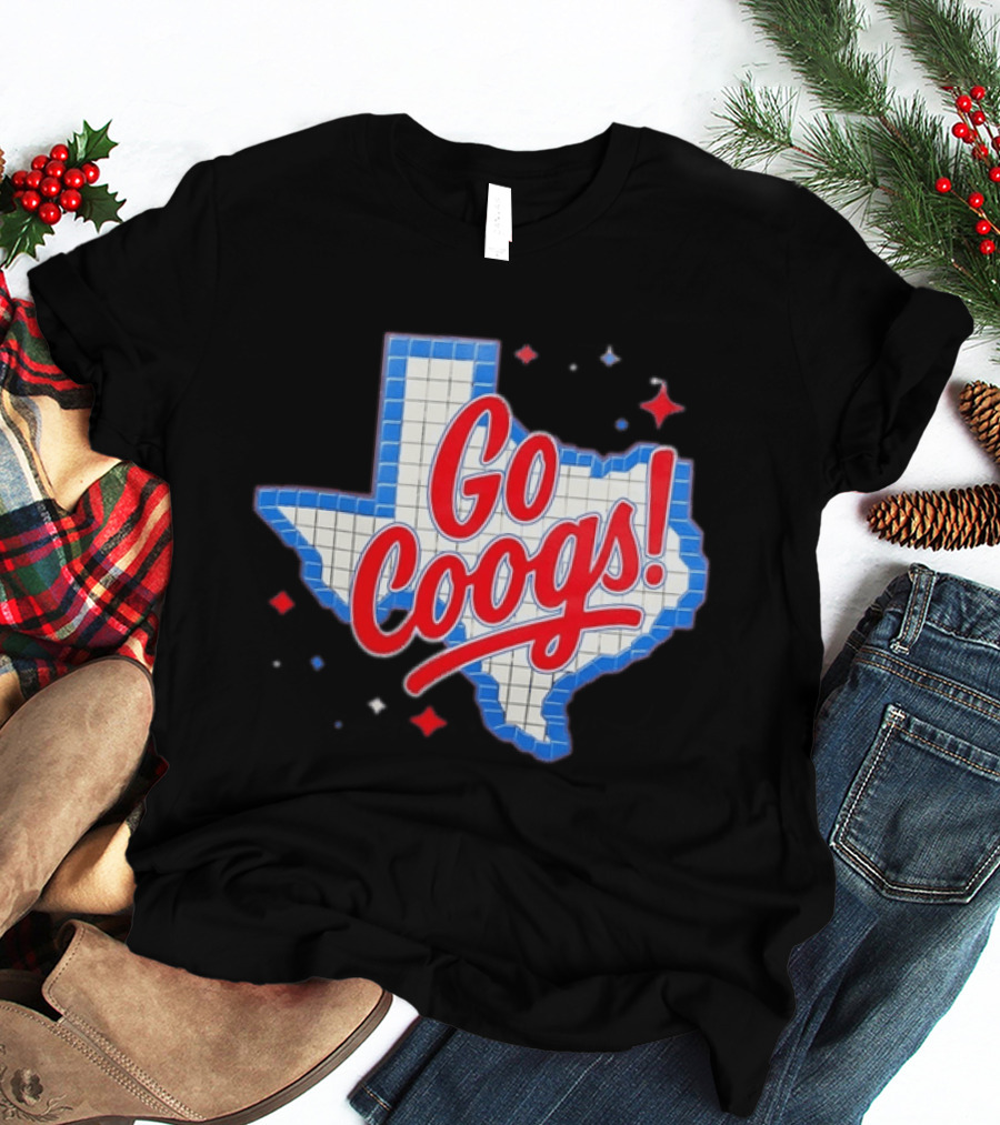 Go Coogs Houston Cougars Texas State Map T-Shirt