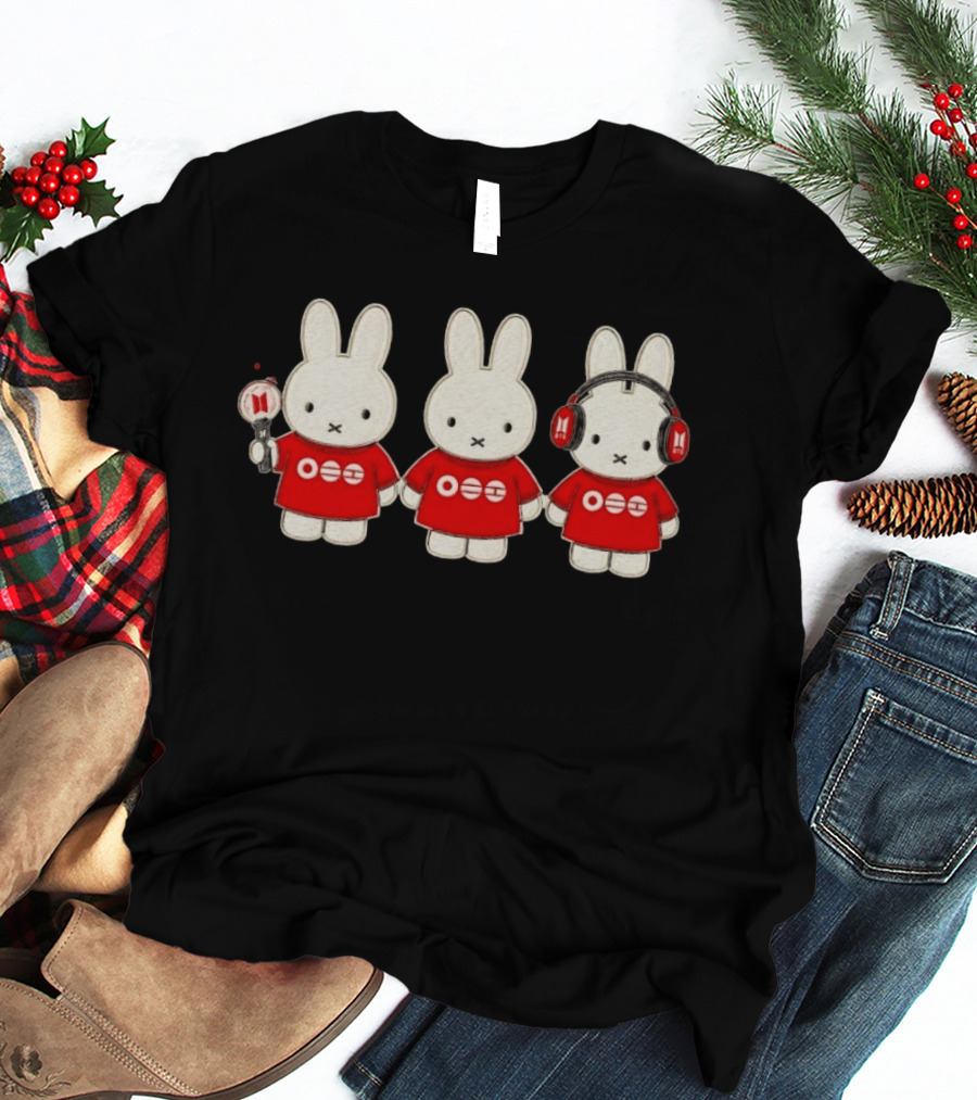 Miffy Bunny BTS Photocard Collage T-Shirt
