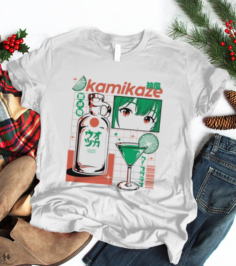 Kamikaze Japanese Original Cocktail Anime T-Shirt