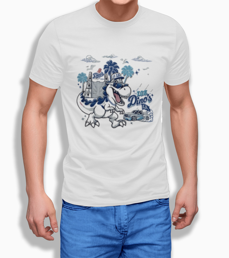 Los Dino’s Los Angeles Dodgers Baseball T-Shirt