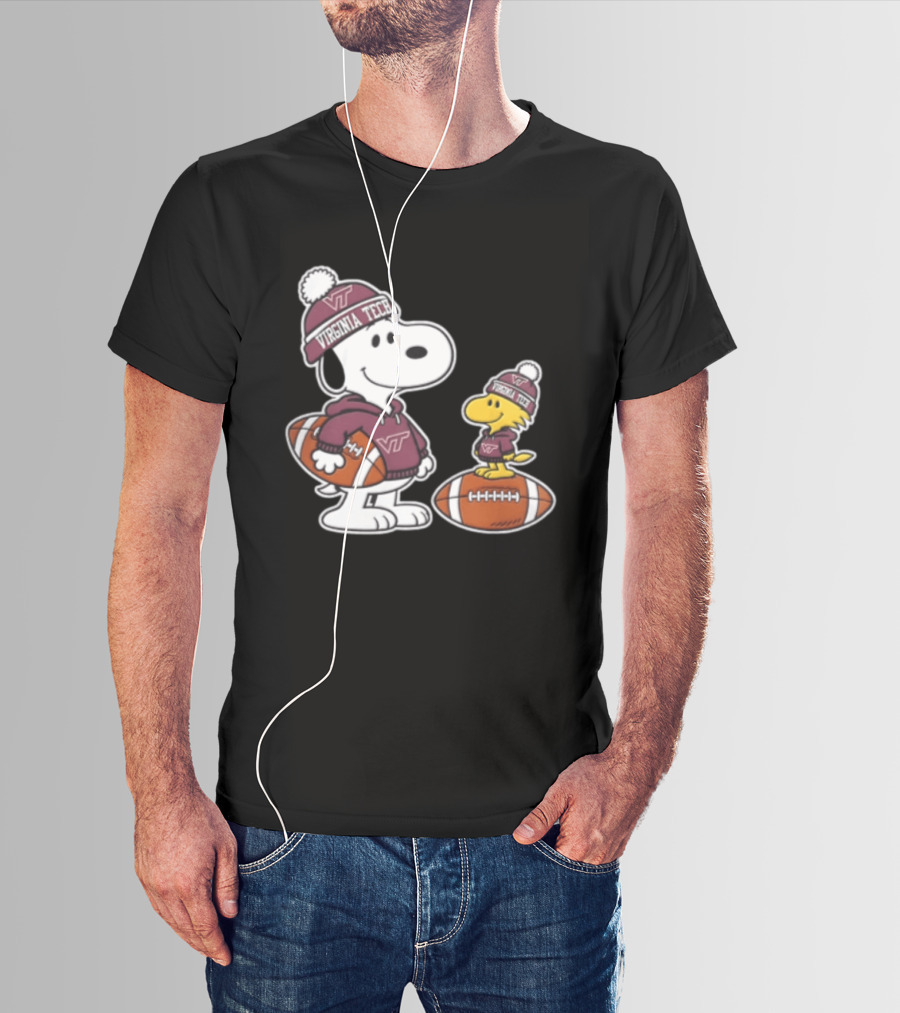 Snoopy Woodstock Virginia Tech Hokies Football Fans 2026 T-Shirt
