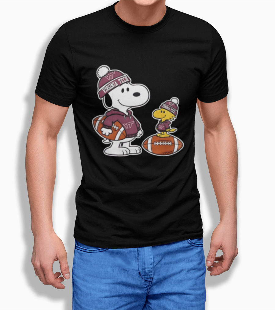 Snoopy Woodstock Virginia Tech Hokies Football Fans 2026 T-Shirt
