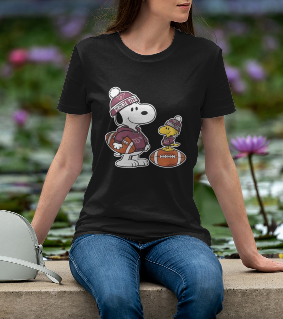 Snoopy Woodstock Virginia Tech Hokies Football Fans 2026 T-Shirt