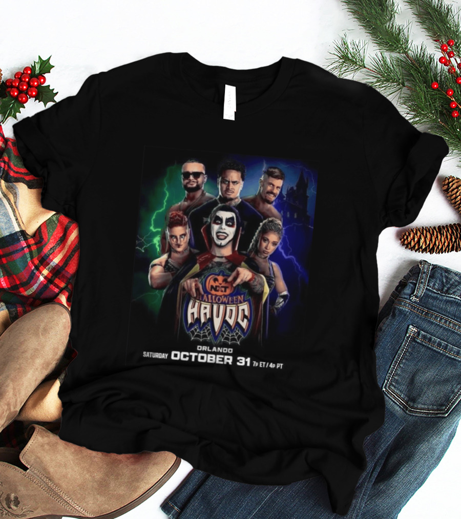 WWE NXT Halloween Havoc Orlando Saturday October 31 Featuring Wrestlers With Spooky Castle T-Shirt