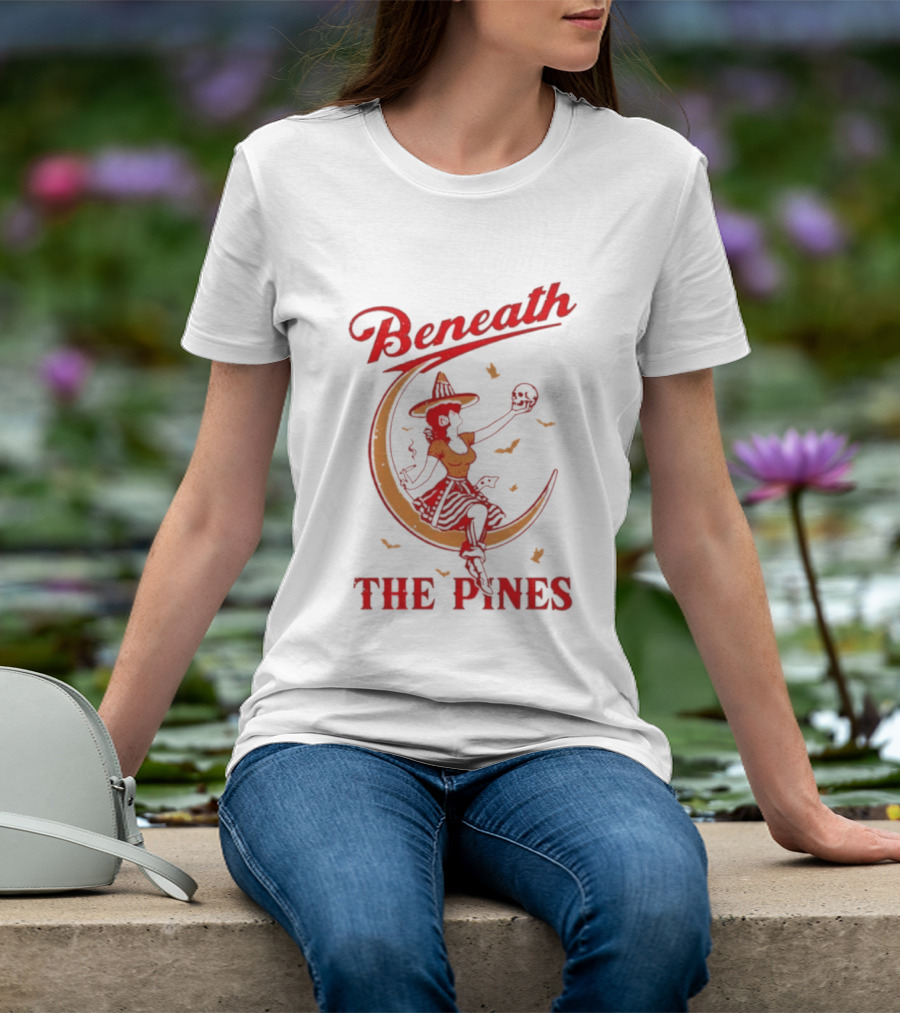 Beneath The Pines Halloween Devils Night Witch Moon Magic T-Shirt