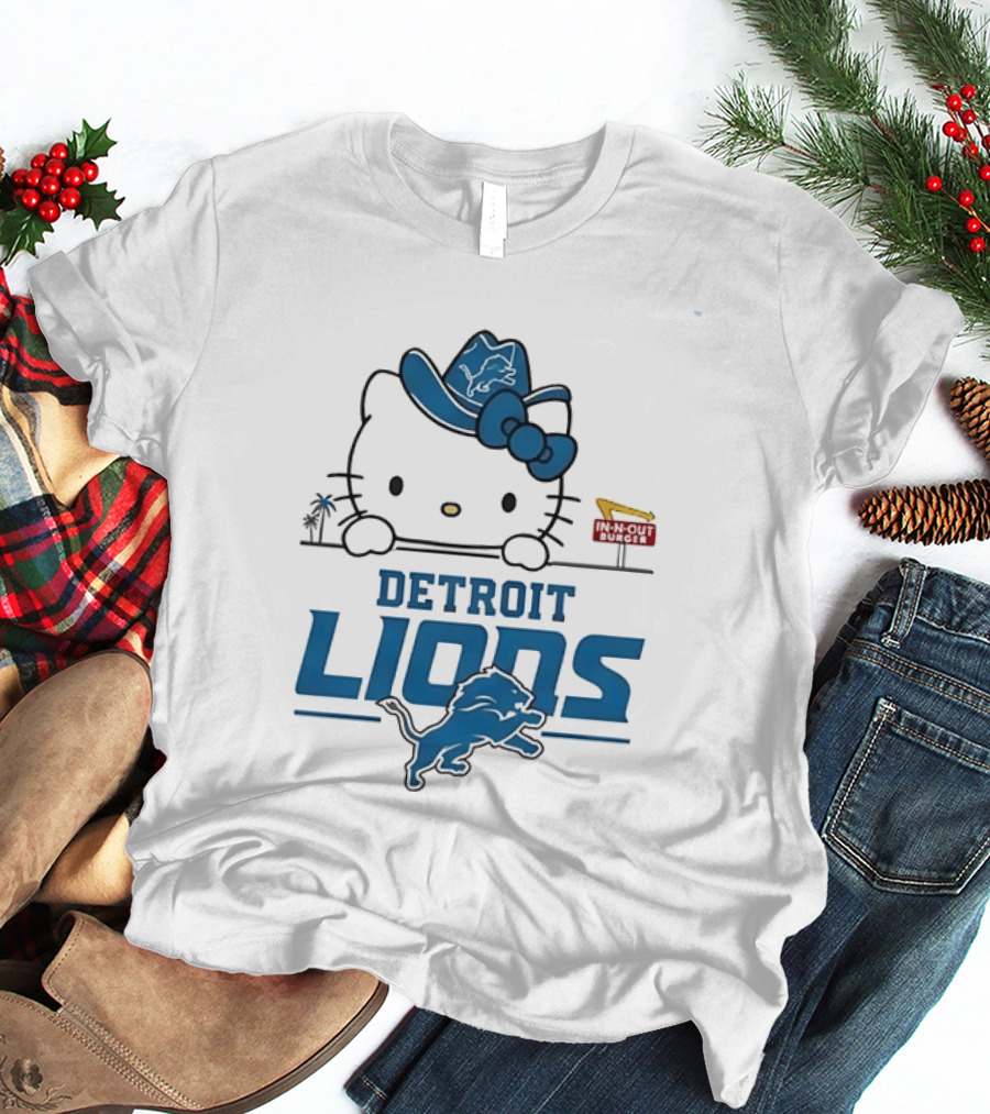 Detroit Lions Hello Kitty In N Out Burger T-Shirt
