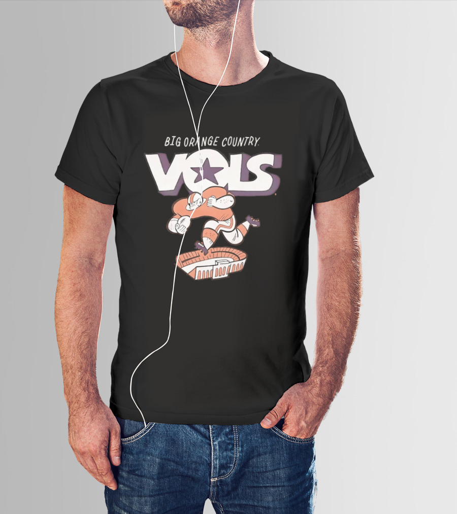 Big Orange Country Vols Football Tennessee Volunteers Player And Star T-Shirt