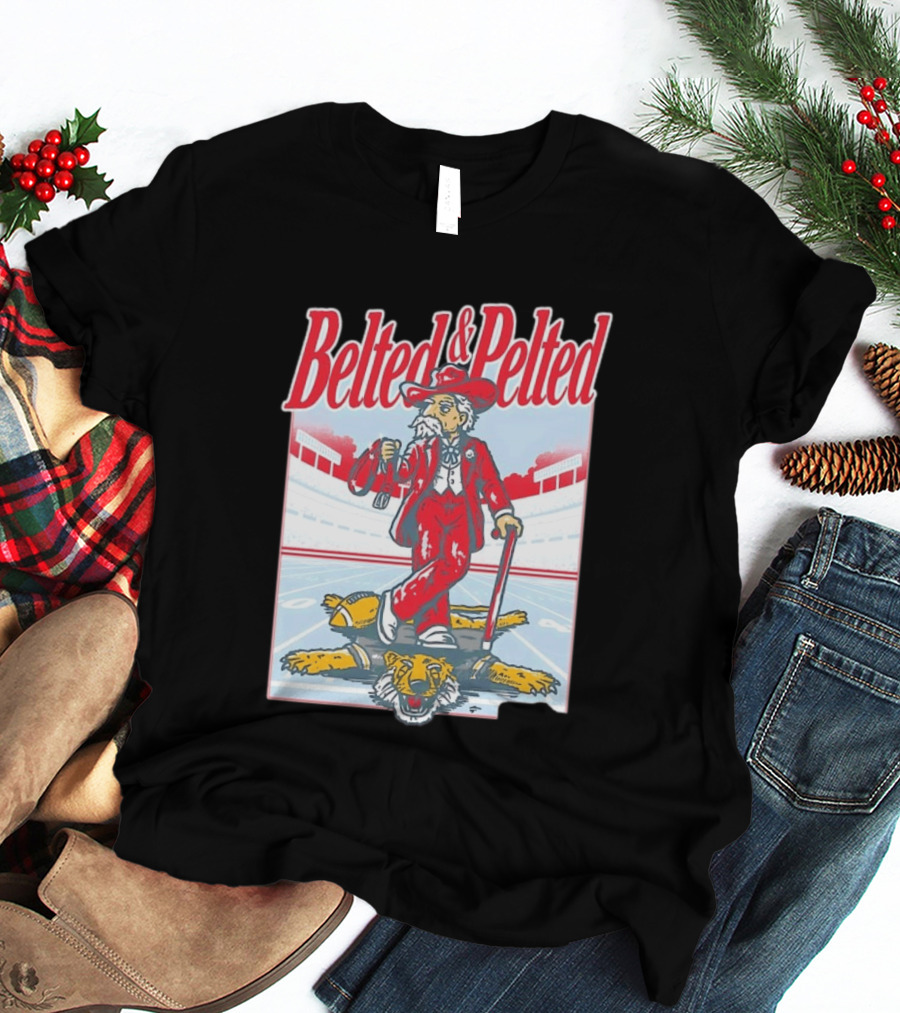 Old Row Belted And Pelted Red Suit Stadium Tiger Rug T-Shirt