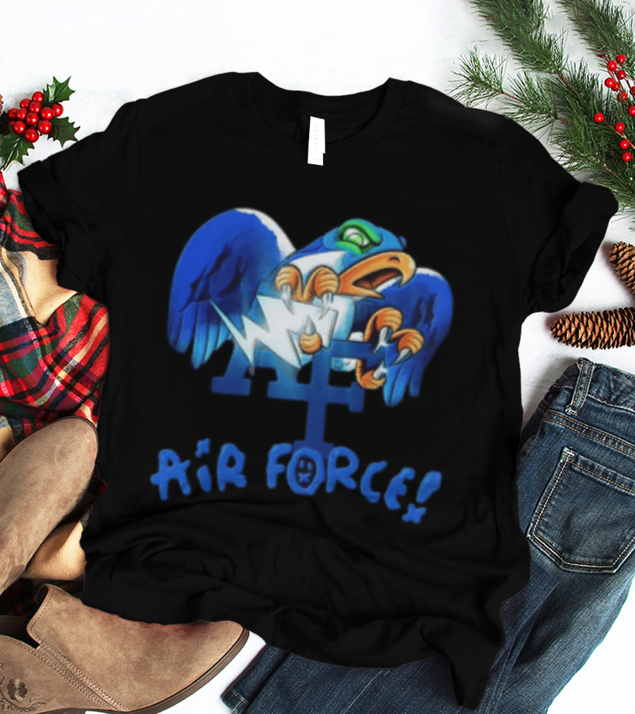 Air Force Falcons NCAA Blue Eagle Holding Lightning Halloween T-Shirt