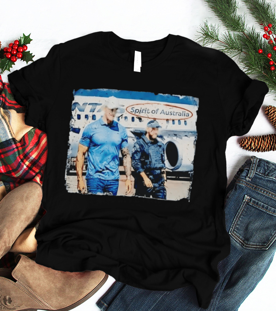 Qantas Spirit Of Australia Distressed Aviation Plane Crew T-Shirt