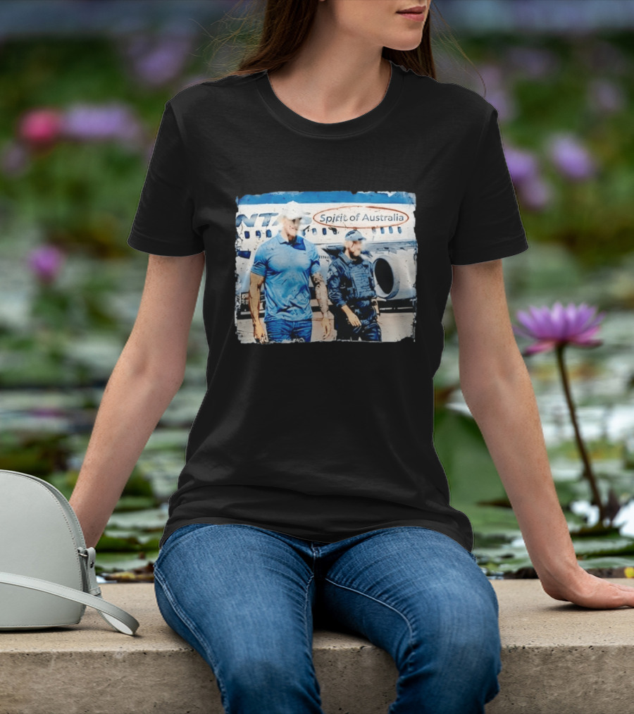 Qantas Spirit Of Australia Distressed Aviation Plane Crew T-Shirt