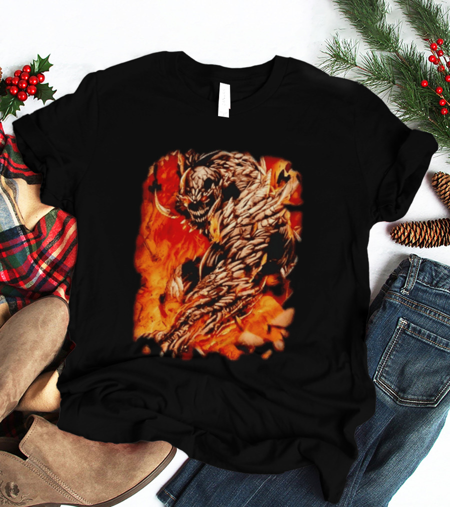 Doomsday DC Comics Villain Fire T-Shirt