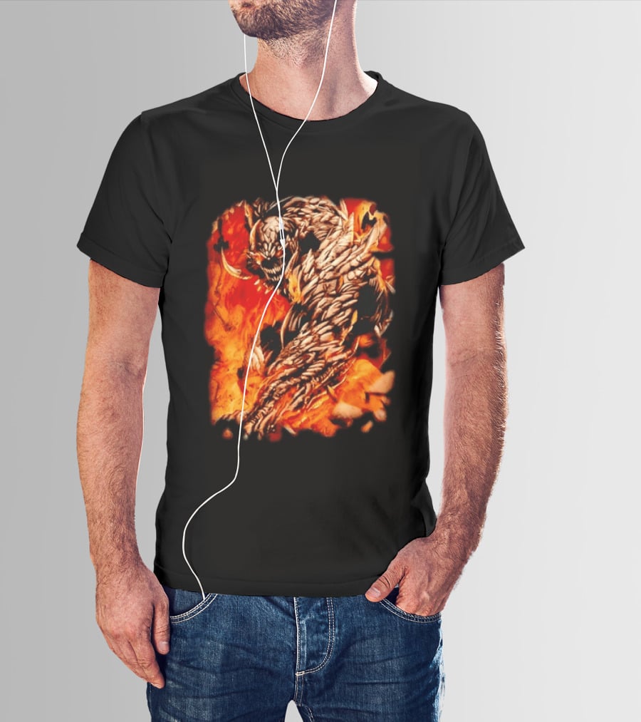 Doomsday DC Comics Villain Fire T-Shirt