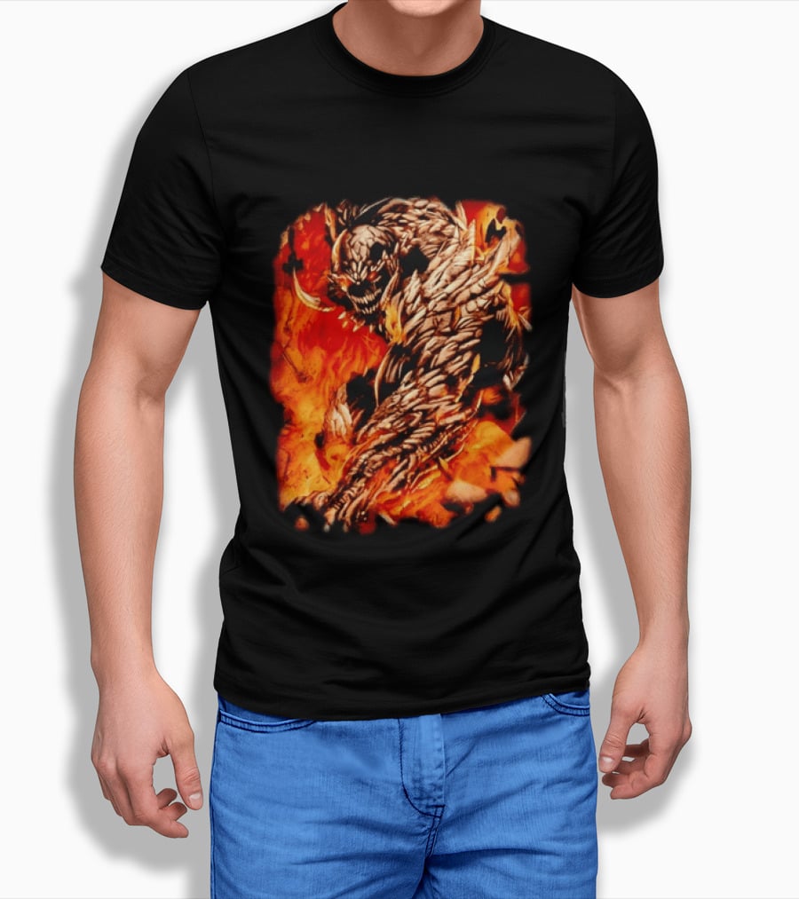 Doomsday DC Comics Villain Fire T-Shirt