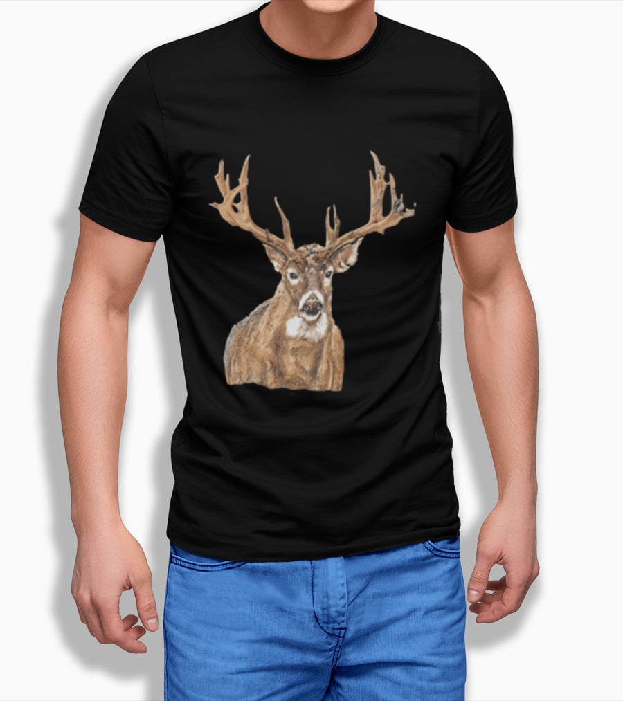 Simply Southern Large Buck Deer Head Drawing T-Shirt