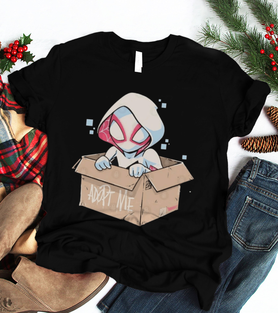 Ghost Spider Adopt Me Box Spider Gwen Marvel T-Shirt