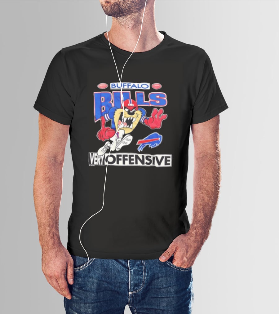 Buffalo Bills Tasmanian Devil Very Offensive Looney Tunes T-Shirt
