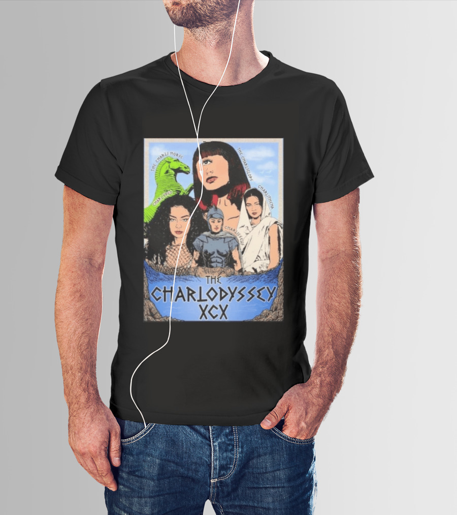 The Charlodyssey XCX Charli Horse Charliclops Charlypso Charlithena Charlisseus Vintage Comic T-Shirt