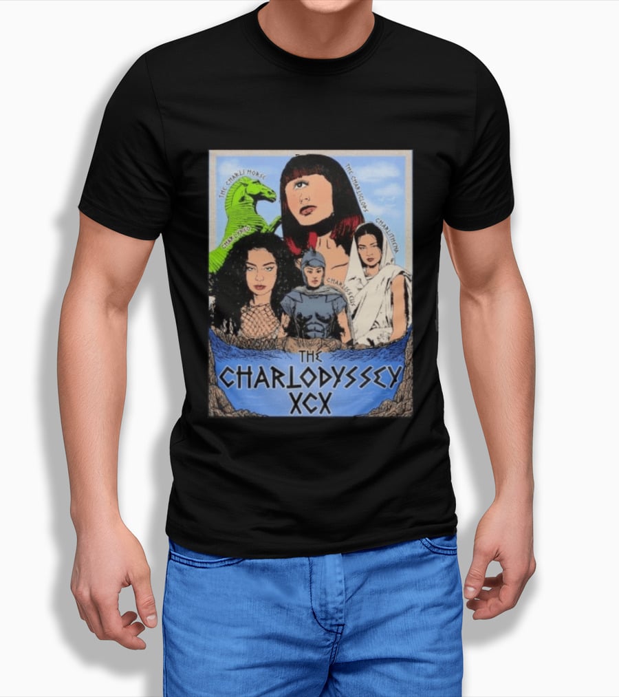 The Charlodyssey XCX Charli Horse Charliclops Charlypso Charlithena Charlisseus Vintage Comic T-Shirt