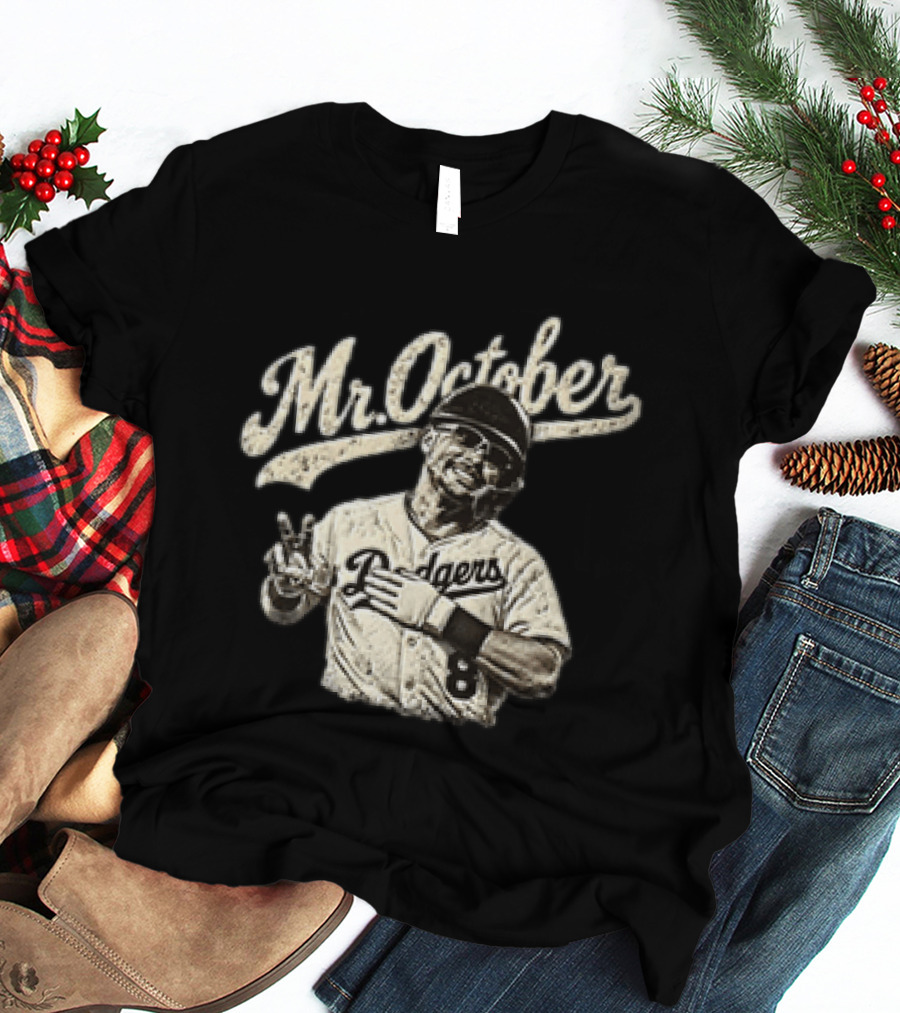 Mookie Betts Dodgers MLB Mr October 8 Baseball Player T-Shirt
