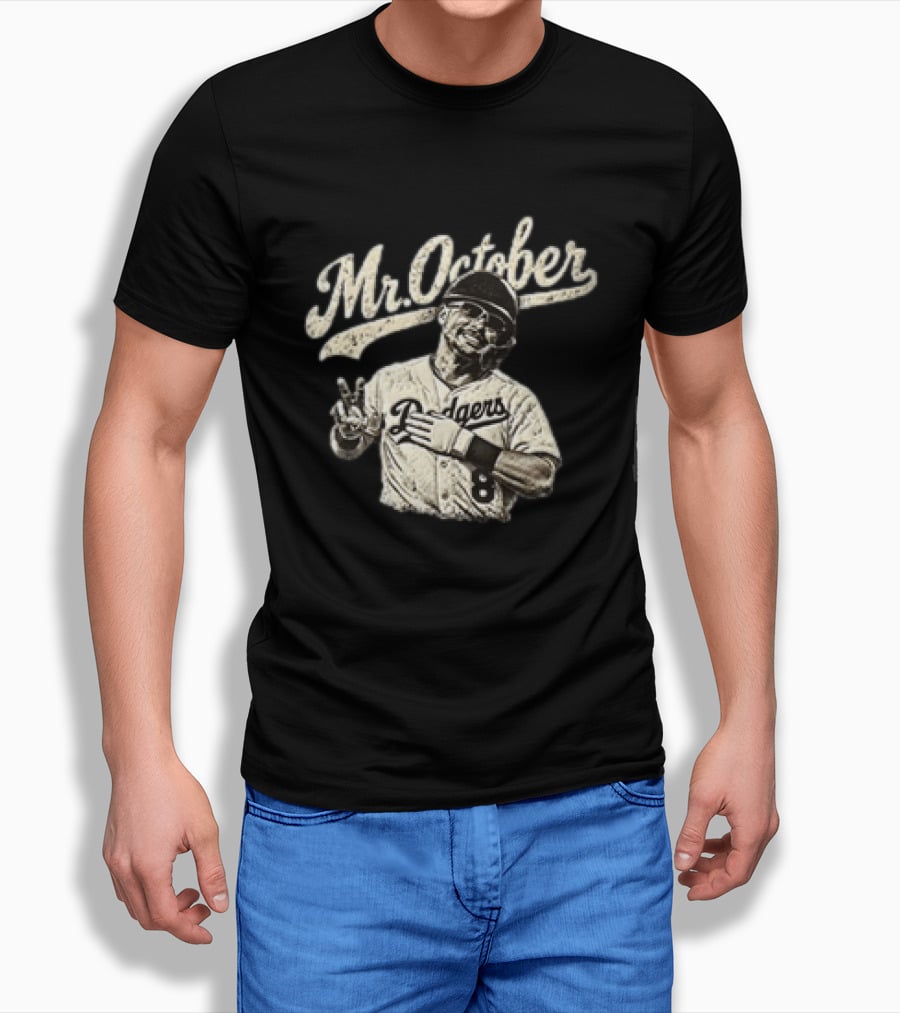 Mookie Betts Dodgers MLB Mr October 8 Baseball Player T-Shirt