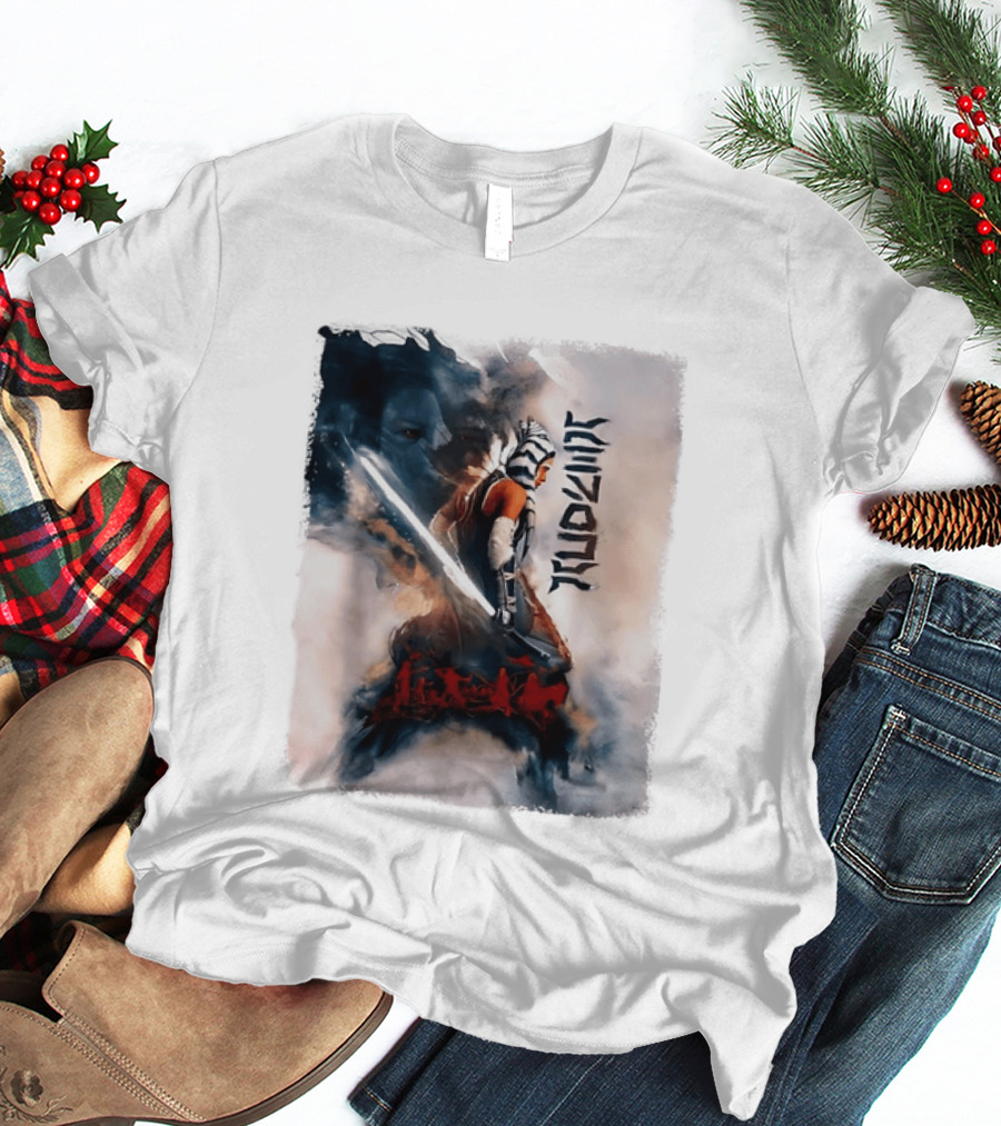 Ahsoka Tano Jedi Warrior Lightsaber Arabic Calligraphy Star Wars T-Shirt