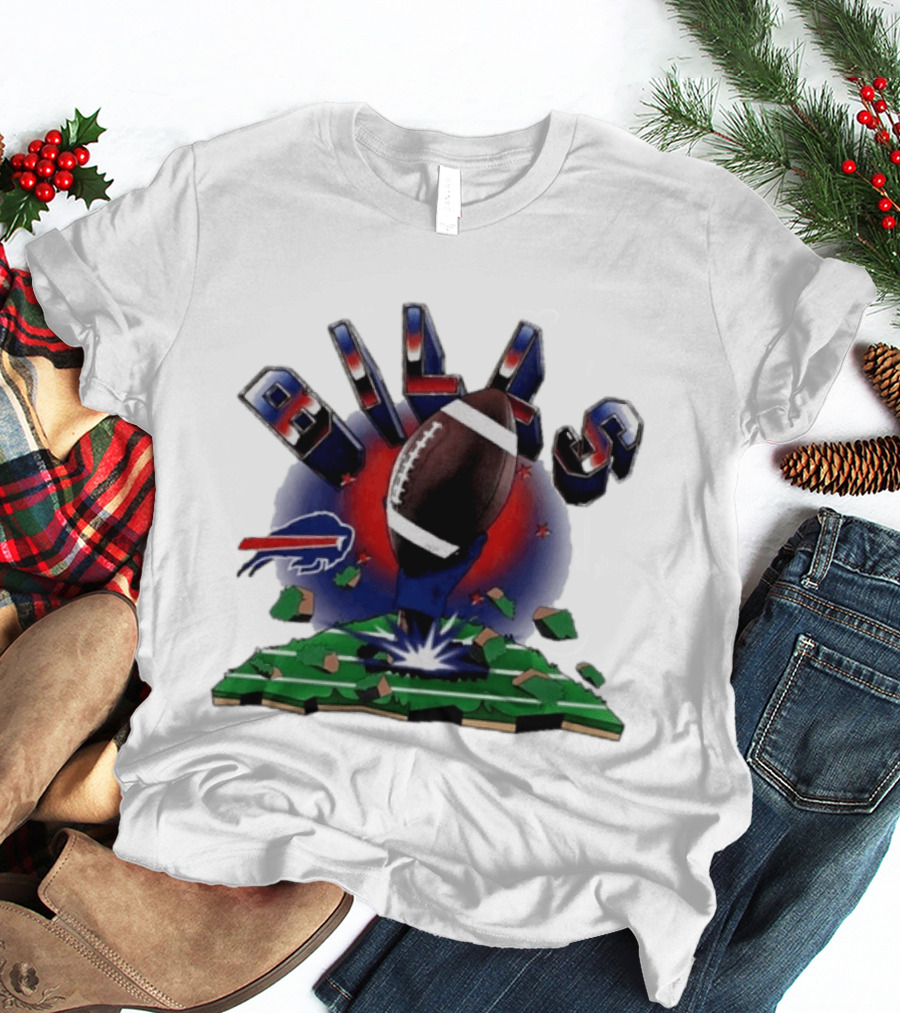 Buffalo Bills Explode 2026 Clubhouse Football T-Shirt