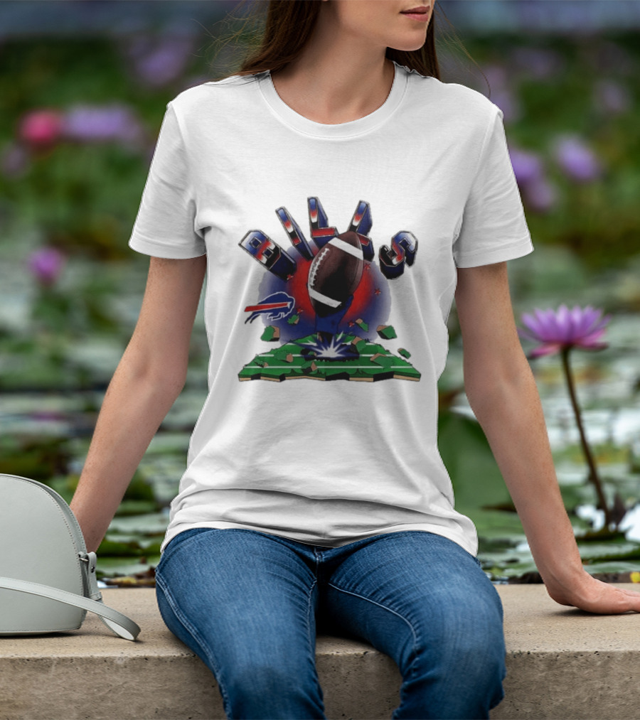 Buffalo Bills Explode 2026 Clubhouse Football T-Shirt