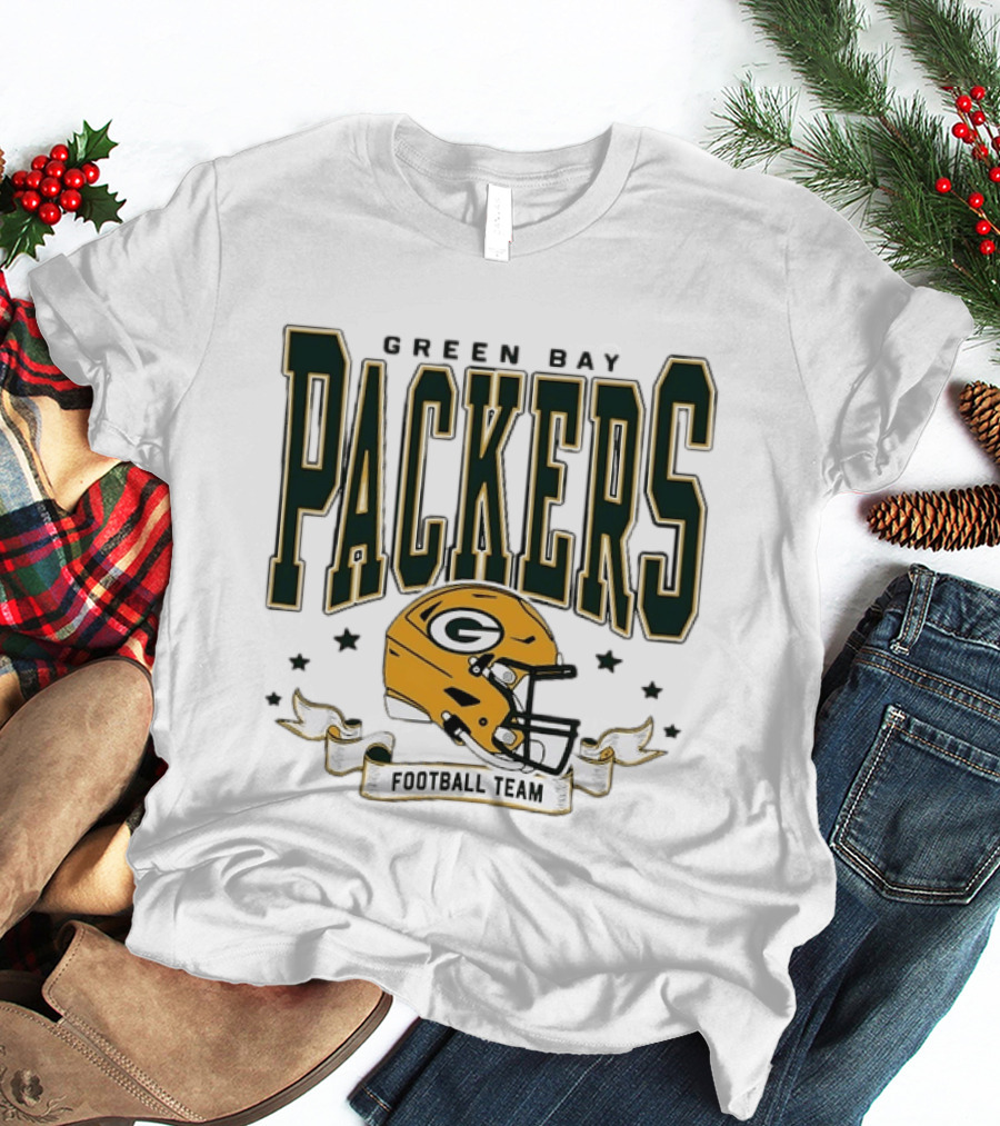 Green Bay Packers Football Team G Helmet T-Shirt