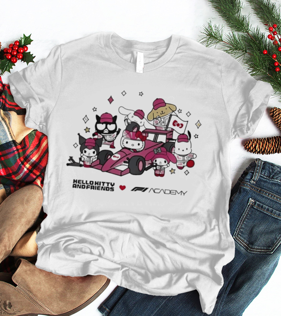 Hello Kitty And Friends Heart F1 Academy Racing Team T-Shirt