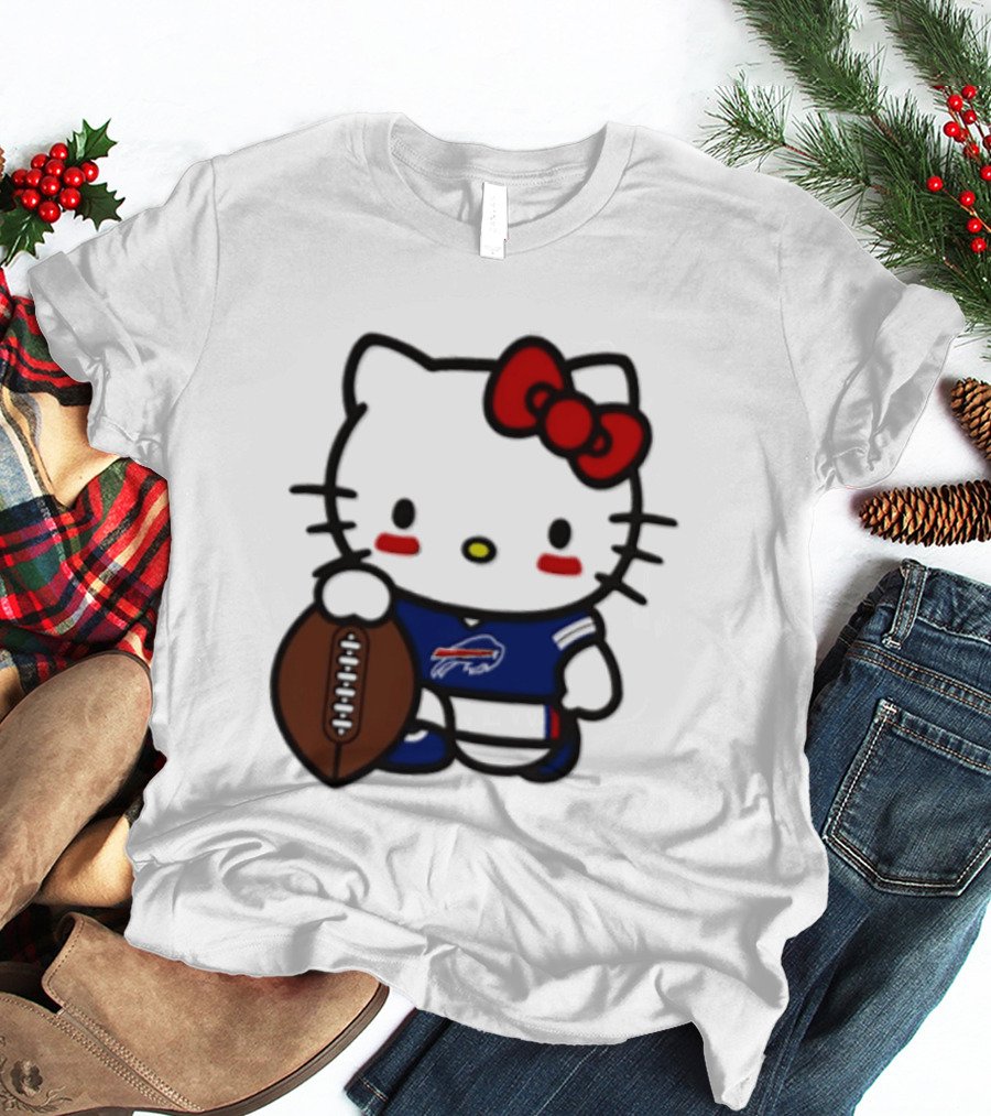 Hello Kitty Buffalo Bills Football Character Fan T-Shirt