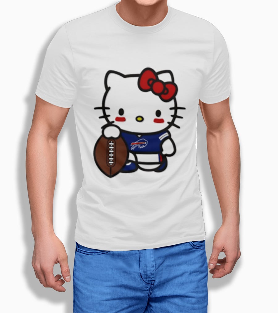 Hello Kitty Buffalo Bills Football Character Fan T-Shirt