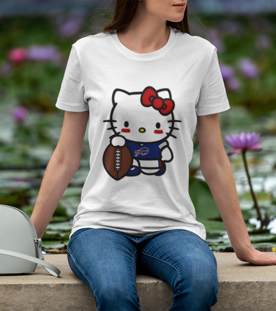 Hello Kitty Buffalo Bills Football Character Fan T-Shirt