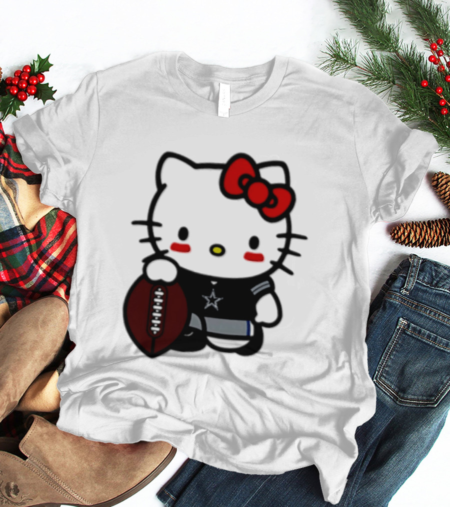 Hello Kitty Dallas Cowboys Football Fan T-Shirt